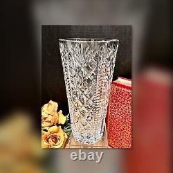 Waterford Crystal Clare Vase 10 Cut Vintage Blown Glass Clear Flower Vase