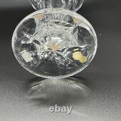 Waterford Crystal Clear Cut Glass Scalloped Edge Handmade Footed Flower Vase
