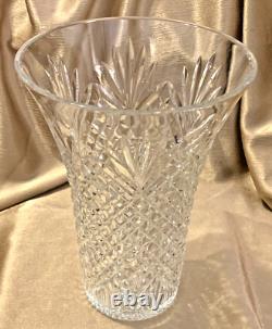 Waterford Crystal EMMET 10 Vase IRELAND Diamond Cut NEAR MINT