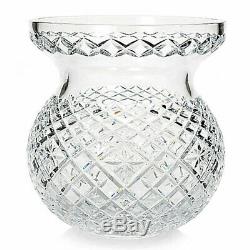 Waterford Crystal Heritage 9 Diamond & Wedge Cut Bouquet Vase (New Damaged Box)
