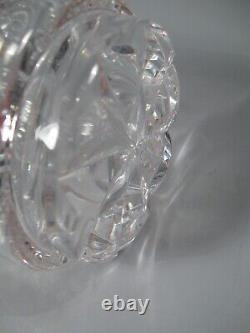 Waterford Crystal Hibernia 8 Vase Heavy Footed Vertical Crosshatch Signed