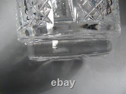 Waterford Crystal Hibernia 8 Vase Heavy Footed Vertical Crosshatch Signed