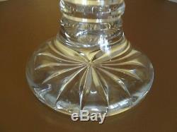 Waterford Crystal Large 10 Cut Glass Flared Lismore Statement Vase Signed