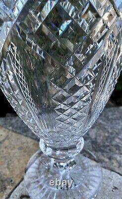 Waterford Crystal Master Cutter Footed Pedestal Centerpiece Vase Large 13