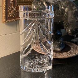 Waterford Crystal Overture Cut 14 Oval Bouquet Vase Made in Ireland Excellent