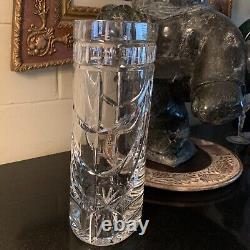 Waterford Crystal Overture Cut 14 Oval Bouquet Vase Made in Ireland Excellent