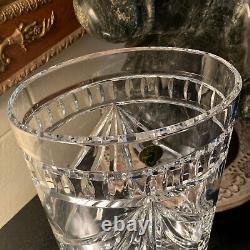 Waterford Crystal Overture Cut 14 Oval Bouquet Vase Made in Ireland Excellent