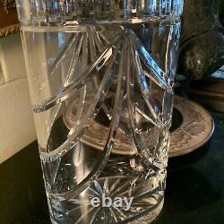 Waterford Crystal Overture Cut 14 Oval Bouquet Vase Made in Ireland Excellent