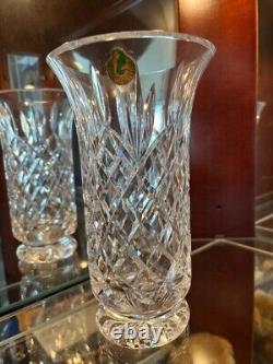 Waterford Crystal Signed Tommy Dunn 1993 8.5 Footed Vase With Original Box