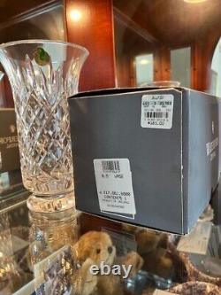 Waterford Crystal Signed Tommy Dunn 1993 8.5 Footed Vase With Original Box