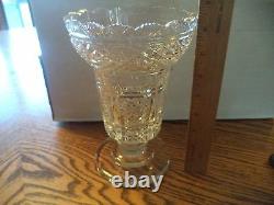 Waterford Crystal Vintage Hibernia Fan Cut Footed Vase MASTER CUT RARE HTF