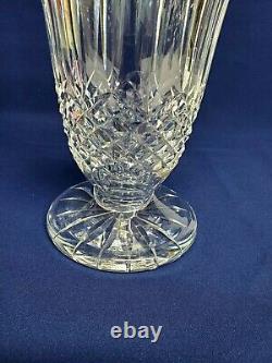 Waterford Cut Crystal LISMORE 10 Footed FLARED Flower VASE Signed MINT