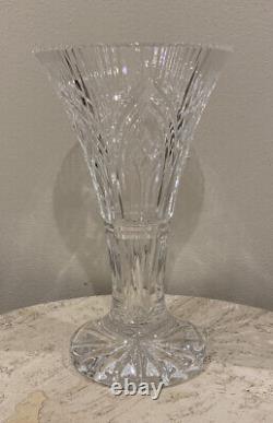 Waterford Footed Trumpet Vase Romance of Ireland 10 Signed EUC