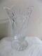 Waterford Ireland Seahorse 10 Cut Crystal Scalloped Edge Footed Vase