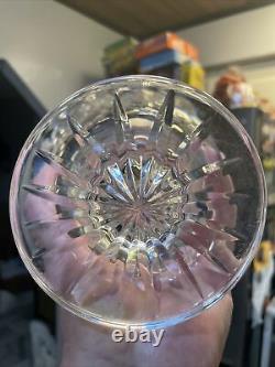 Waterford Irish Crystal Large Cut Crystal Vase Scalloped Edge Flared 8.5