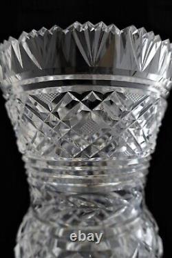 Waterford Irish Cut Glass Master Cutter Series 10 Large Footed thistle Vase