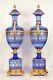 Xl Architectural Amphora Cut Glass Vases Urns French Empire 4.5 Feet
