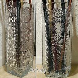 Yasemin Cut Glass Russian Pattern Umbrella Stand Floor Vase Made in Turkey 20